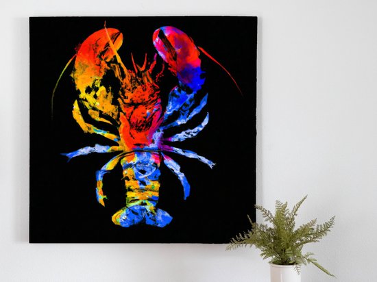 Larry the Lobster kunst - 80x80 centimeter op Canvas | Foto op Canvas - wanddecoratie