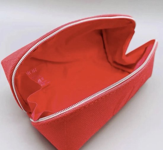 DIOR COSMETIC MAKEUP BEAUTY LOGO BAG CASE POUCH CLUTCH CORAL PINK bol