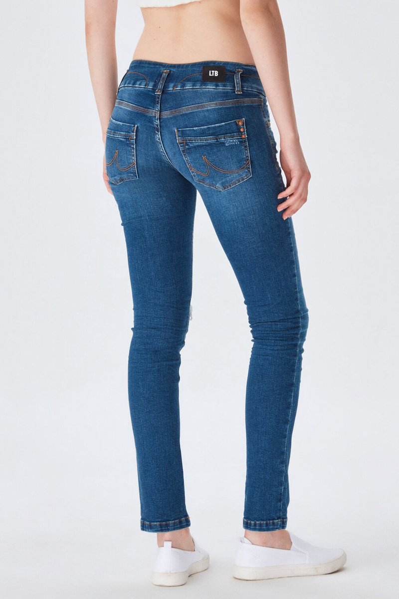 LTB Jeans Dames Jonna B - Skinny Fit met hoge taille en ritssluiting in blauw van katoenmix - Maat W33L32, Leanna Wash 55194, 33W x 32L LTB Jeans Dames Jonna B - Skinny Fit met hoge taille en ritssluiting in blauw van katoenmix - Maat W33L32, Leanna Wash 55194, 33W x 32L