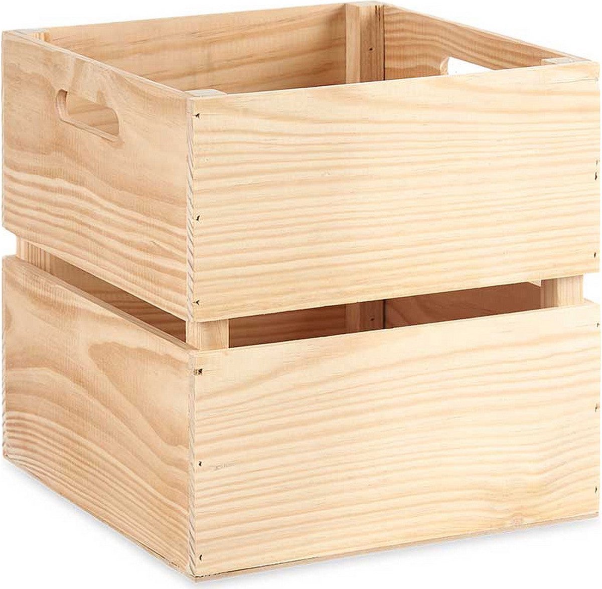 Goedkoopste Opbergbak Dennenhout Natuurlijk bruin (30 x 30 x 30 cm
