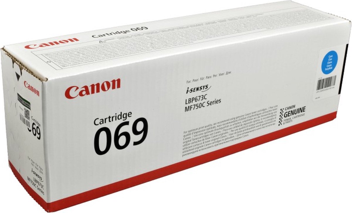 Canon 069 Inkt Toner Cyaan