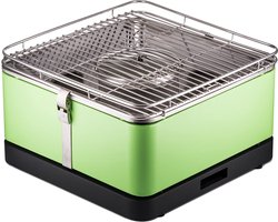 Style N Cook Tafel BBQ - BBQ Houtskool - 33x33 cm - Groen - Barbecue - Cadeau