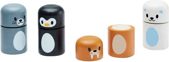 Foto: Plantoys houten speelgoed arctische dieren matching