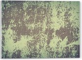 Acrylglas - Bruin met Groene Textuur op Muur - 40x30 cm Foto op Acrylglas (Met Ophangsysteem)