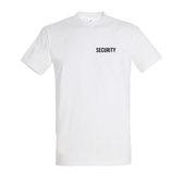 Security T-shirt - T-shirt wit korte mouw - Maat M