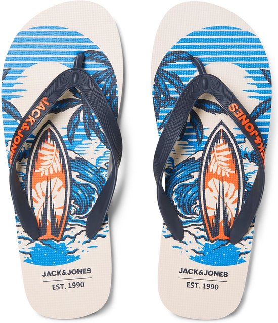 Jack & Jones Tongs Homme JFWSURF Print Navy Blazer - Taille 40/41