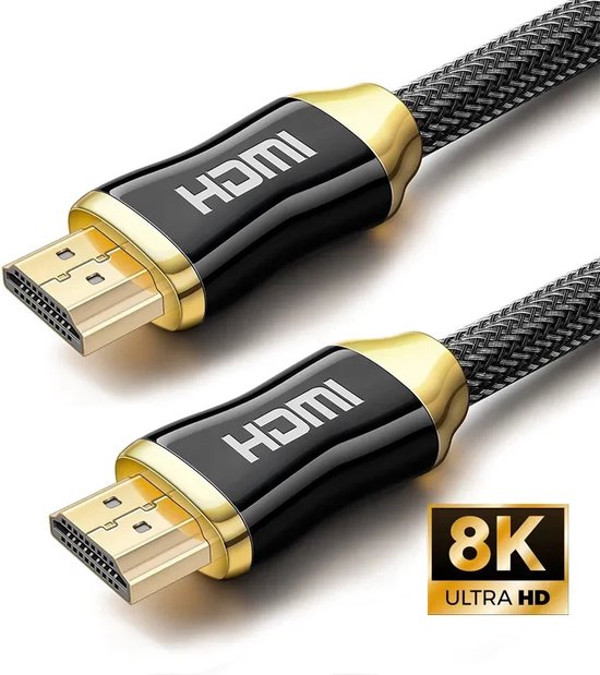 Ev-Green HDMI Kabel 2.1 - 4K Ultra High Speed (120hz) - HDMI Kabel 8K (60hz) - HDMI naar HDMI - 2 Meter