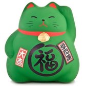 Fine Asianliving Lucky Cat Maneki Spaarpot Groen - Study