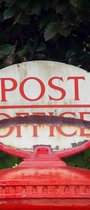 Fotobehang Postbox - Deurposter - 86 x 200 cm - Rood