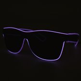 LOUD AND CLEAR® - LED Bril Paars - Draadloos - Oplaadbaar - Lichtgevende Bril - Bril met Licht - Feestbril - Party Bril - Carnaval