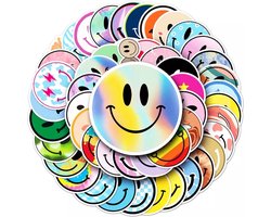 Emoji Stickers 50 Stuks - Smiley Stickers - Grappige Sticker - Emoticon - Laptop Stickers - Voor Kinderen en Volwassenen - Plakstickers voor Bullet Journals, Planners en Agenda's - Stickervellen