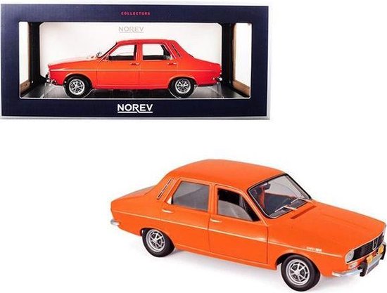 Renault 12 TS 1973 Oranje - Schaalmodel 1:18 van Norev