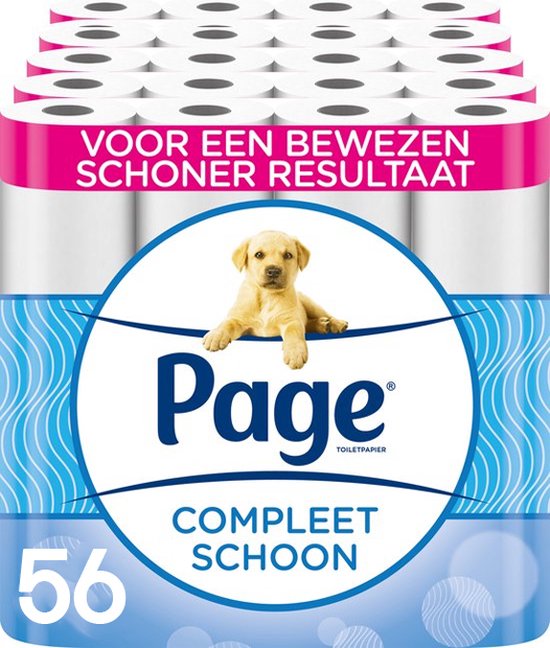 Page toiletpapier - 56 rollen - Compleet Schoon wc papier - met een vleugje katoen