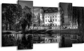 Peinture sur toile Nature | Gris, noir, blanc | 120x65 5 Liège