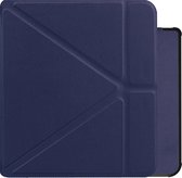 Hoes Geschikt voor Kobo Sage Hoesje Bookcase Cover Book Case Hoes Sleepcover Trifold - Donkerblauw