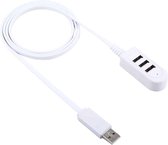 2.4A 3-USB-poorten Verlengkabel Snellader, totale lengte: ongeveer 0,4 m, voor Galaxy, Sony, Lenovo, HTC, Huawei en andere smartphones