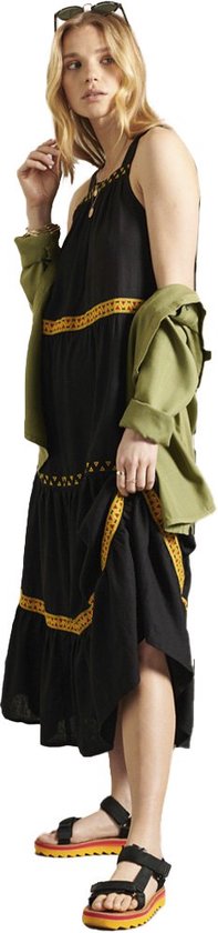 Robe Brodée Sans Manches Superdry Zwart XS Femme