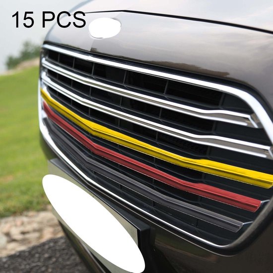15 STKS Auto Grille Plastic Decoratie Strip Front Grill Grille Inserts  Cover Strip... | bol.com