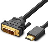 UGREEN DVI D (24 + 1) Male naar HDMI Male HD 2K tweeweg verwisselbare lijn, lengte: 3 m