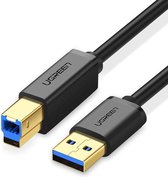 UGREEN USB 3.0 Type A Male naar Type B Male Vergulde kabel Datakabel, voor Canon, Epson, HP, kabellengte: 2 m