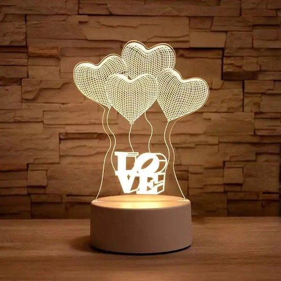 3D Illusie Lamp Love