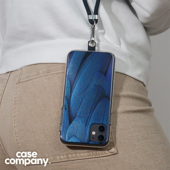 Case Company® - Coque Google Pixel 6a avec cordon - Paon - Coque de téléphone avec cordon Zwart - Protection sur tous les côtés et sur le bord de l'écran