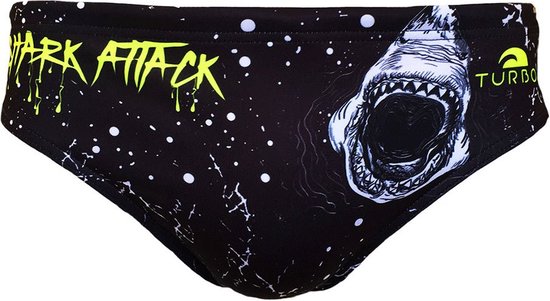 Turbo Shark Attack Zwemslip Zwart L Man