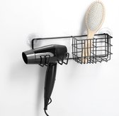 Support de douche/support de salle de bain Zeller - métal - noir - 27 x 9,5 cm