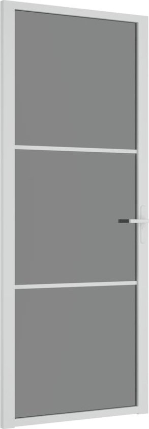 vidaXL-Binnendeur-83x201,5-cm-ESG-glas-en-aluminium-wit