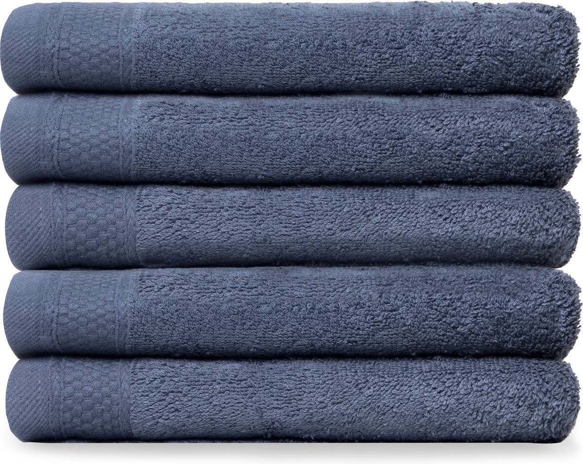 Nina Basics handdoeken 60 x 110 [5-pack] Navy