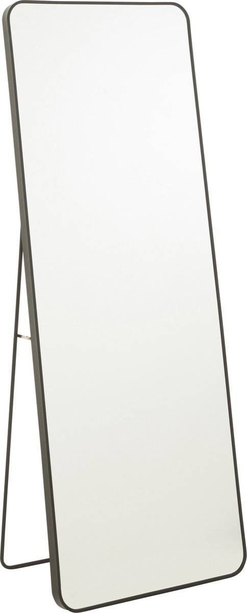 J-Line spiegel Op Voet Rechthoek - glas/metaal - zwart - 55 x 150 cm