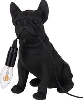 J-Line Lamp Bulldog Poly Zwart