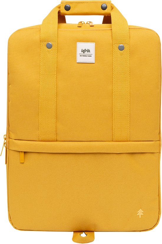 Lefrik Daily Laptop Rugzak - Eco Friendly - Recycled Materiaal - 15 inch - New Mustard