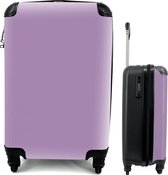 Koffer - Paars - Effen kleur - Trolley - Handbagage koffer - 35x55 cm - Trolley op wieltjes - Reiskoffer