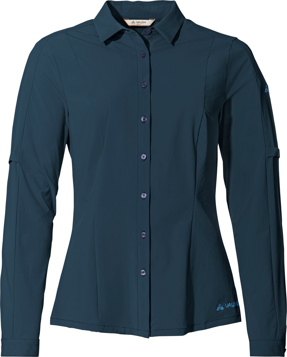 Vaude Women's Stretch Shirt - Outdoorblouse - Dames - Lange mouwen - Blauw - Maat 38
