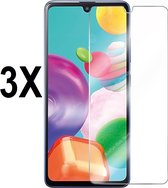 Screenz® - Screenprotector geschikt voor Samsung Galaxy A32 5G - Tempered glass Screen protector geschikt voor A32 5G - Beschermglas - Glasplaatje - 3 stuks