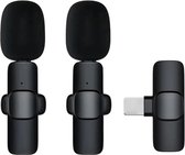Draadloze telefoon microfoon - voor Iphone - Voor Apple - Vlog microfoon - Bluetooth Microfoon - Draadloze Microfoonset - Dasspeld Microfoon - Lightning