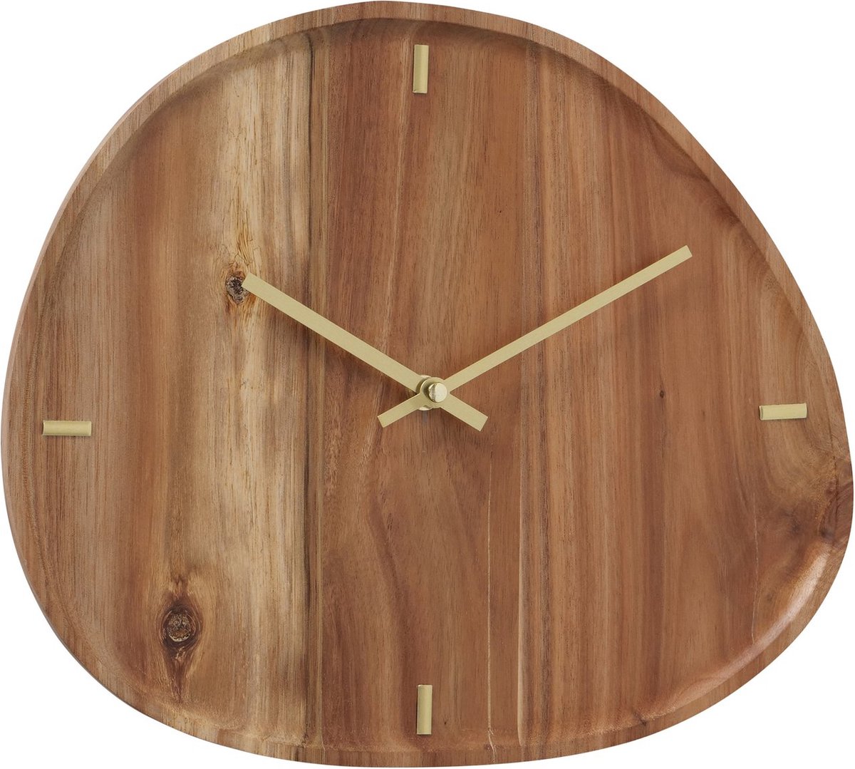 Boltze - Wandklok - Klok - Hout - 30x35cm - Organische vorm