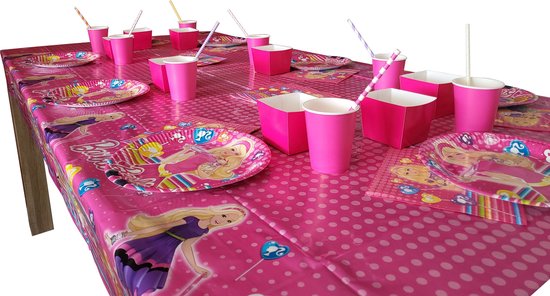 Barbie Feestpakket - versiering - tafeldecoratie - tafelbenodigdheden -  tafellaken -... | bol.com