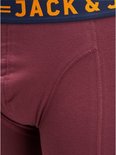 Detail van donkerrode boxershorts van Jack & Jones.