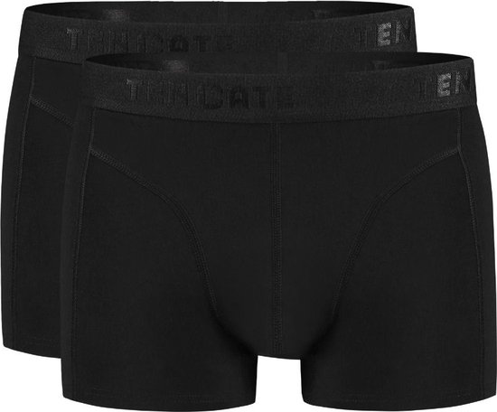 Twee zwarte shorty's met een donkere tailleband met 'TEN CATE' logo.