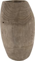 DKNC - Vase bois de paulownia - 26x38cm - Grijs