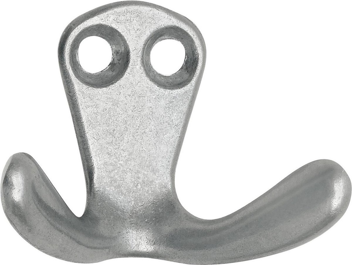 SIRO Kapstokhaak - zilverkleurig - aluminium - 2,2 x 3,3 cm - wandhaak - jashaak