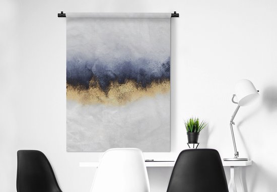 Tapisserie - Toile murale - Abstrait - Or - Luxe - 90x120 cm - Tapisserie