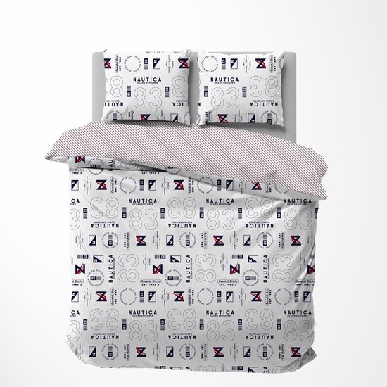 NAUTICA Home Discovery beddengoedset - 100% katoen satijn + kussensloop