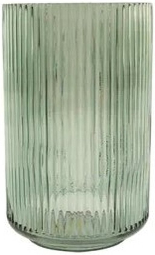 POINT VERGULE - vaas uit glas groen Ø 12cm H 19.3cm