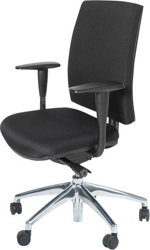 Chaise de bureau ergonomique Schaffenburg série 350 NEN avec base en aluminium et garantie de 5 ans sur toutes les pièces mobiles. Certifié NEN-EN 1335.