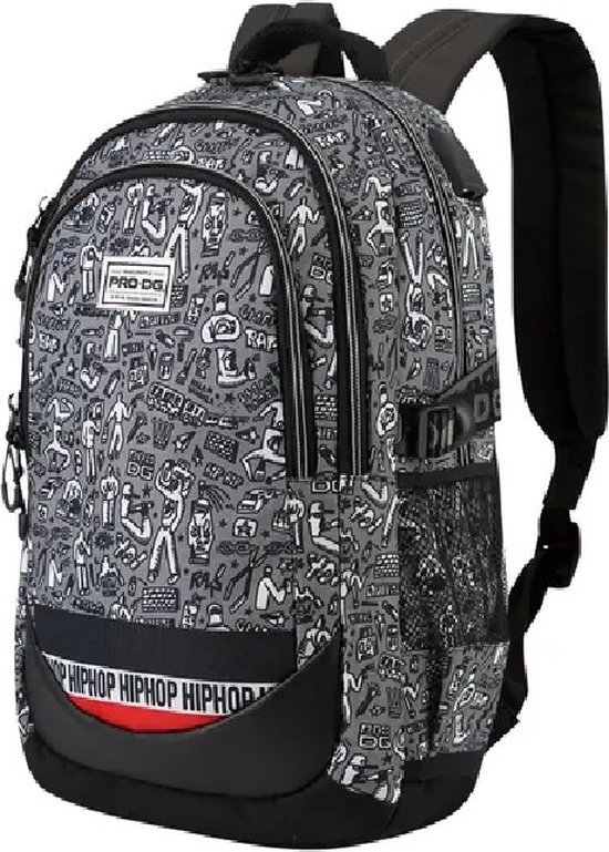 PRODG - Backpack for School Rugzak - Rugtas - Hip Hop USB pport | bol .com