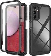 iMoshion Hoesje Geschikt voor Samsung Galaxy A14 (5G) / A14 (4G) Hoesje - iMoshion 360° Full Protective Case - Zwart / Transparant