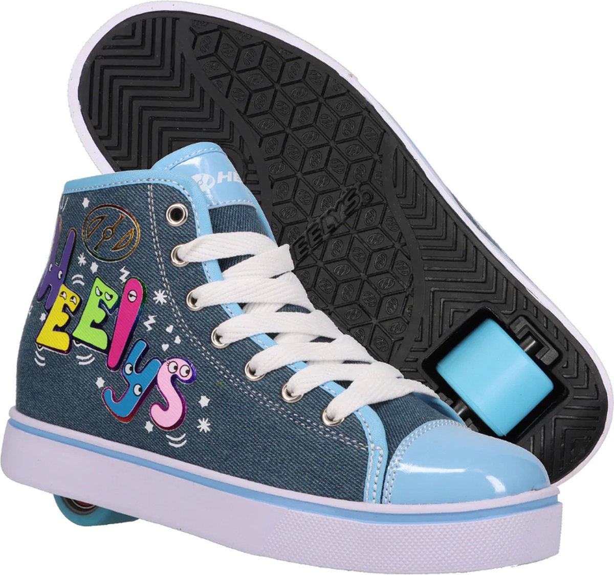 Heelys Veloz blauw denim multi rainbow kids (HLY-G1W-4582)